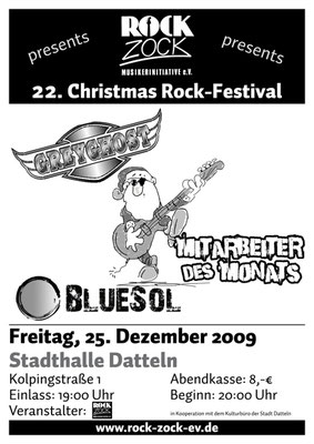 Plakat zum 22. Christmas Rock-Festival 2009